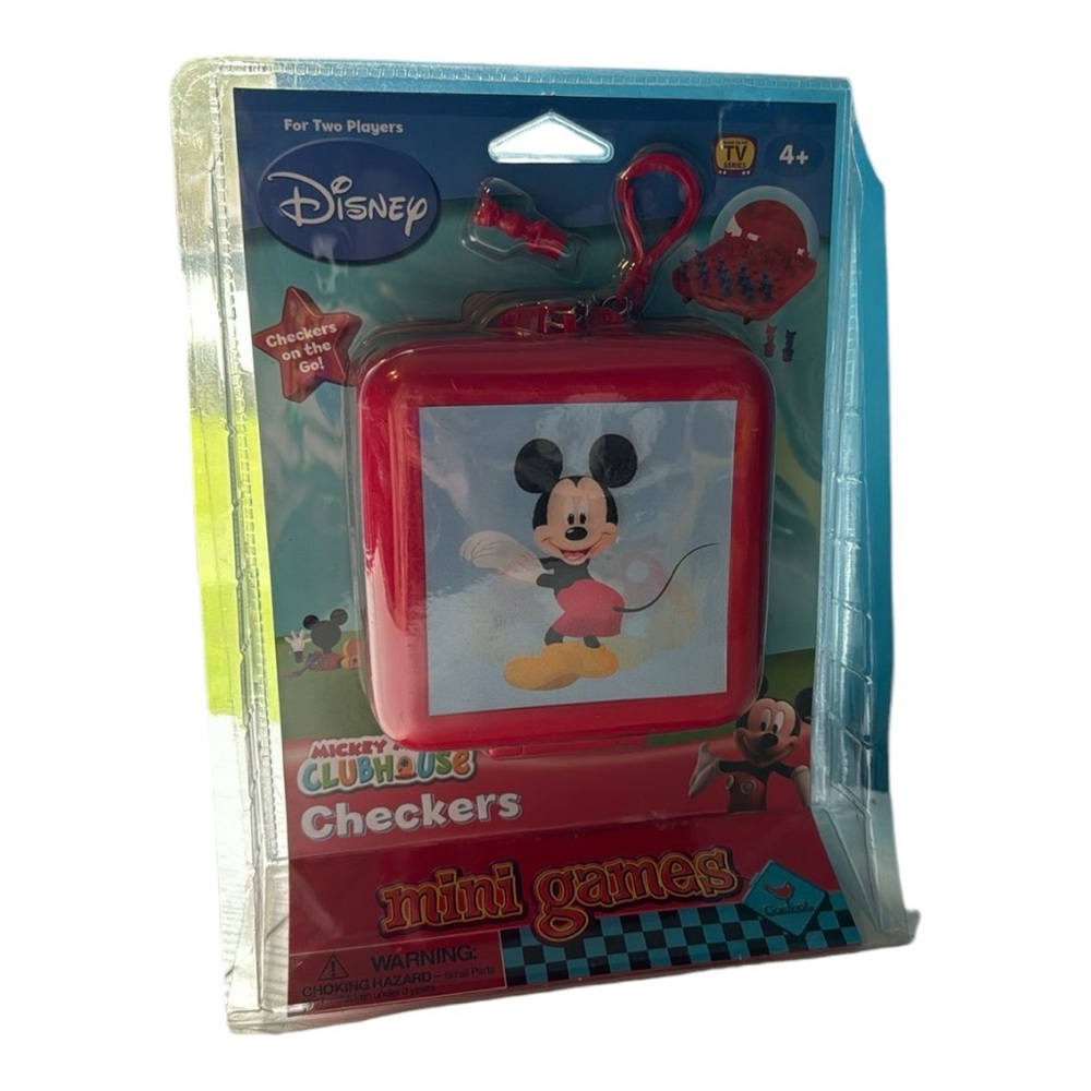 Mickey Mouse Clubhouse Mini Games Checkers On The Go Backpack Clip New Road Trip